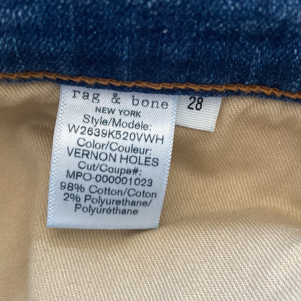 Rag & Bone Nina High Rise Distressed Ankle Skinny Jeans Sz 28 NWT - Picture 8 of 9